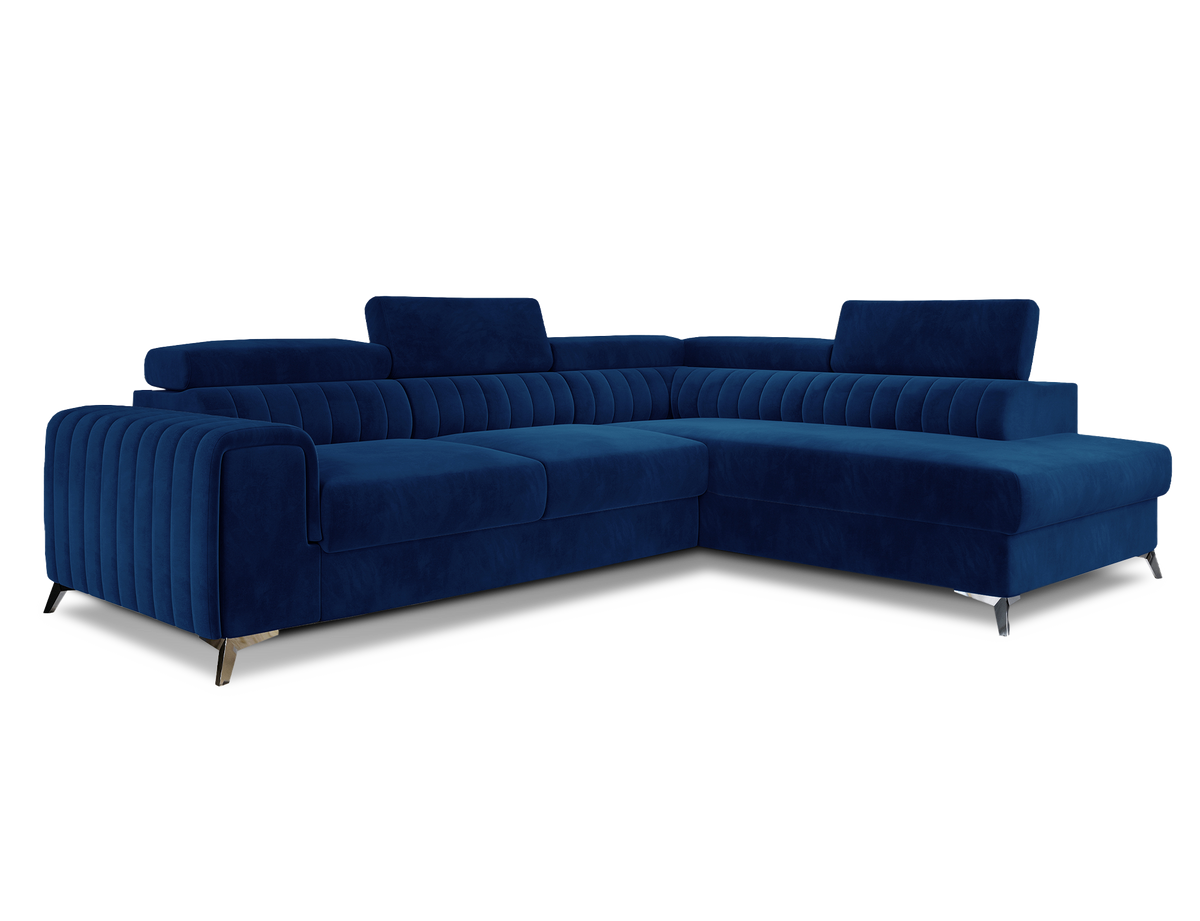 Laurence Sectional Storage Sleeper Chaise Sofa - Blue