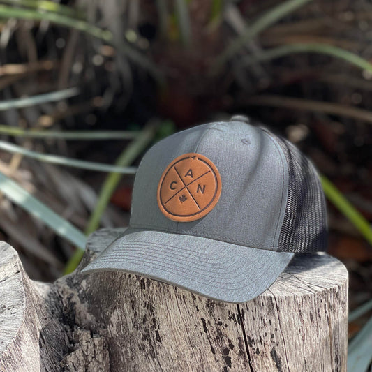 Canada Compass Leather Patch Trucker Hat