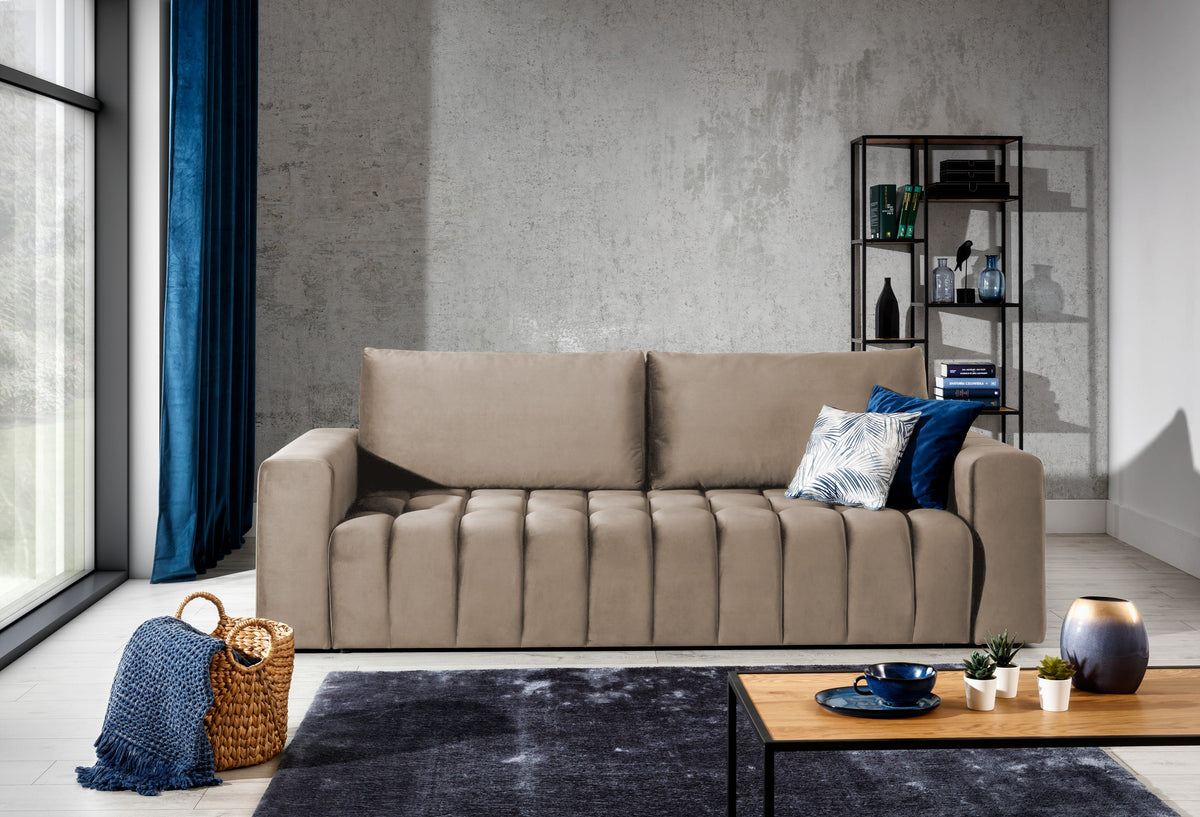 Lazaro Condo Style 3 Seater Storage Sleeper Sofa - Multiple Colors Available