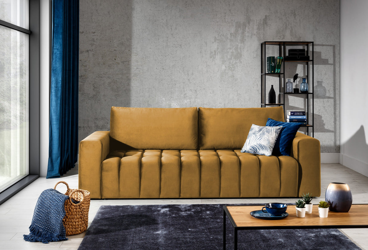 Lazaro Condo Style 3 Seater Storage Sleeper Sofa - Multiple Colors Available