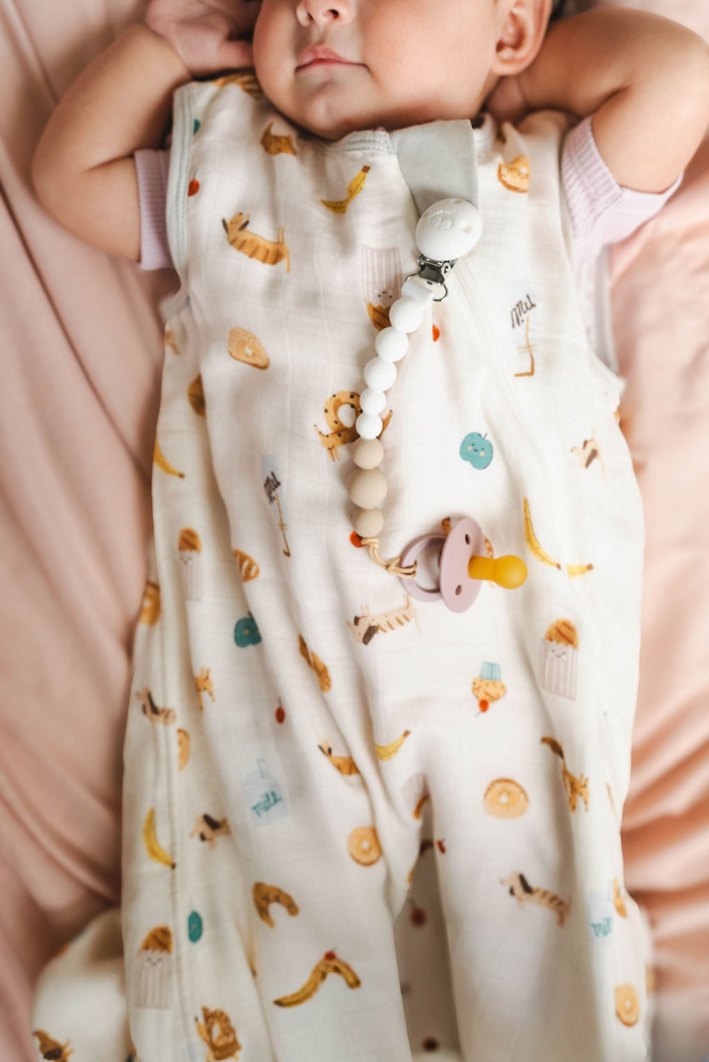 Baby Bamboo Muslin Sleep Sack 0.5 TOG - French Breakfast