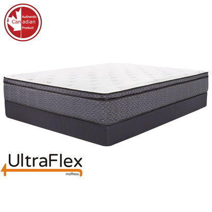 UltraFlex® REVIVE- Hybrid 12” atmungsaktive Pillowtop-Matratze, Wirbelsäulenstütze HD-Federkerne, luxuriöser Komfort hypoallergene Schaumumhüllung, druckentlastende Spulen, umweltfreundliche Matratze (Hergestellt in Kanada)