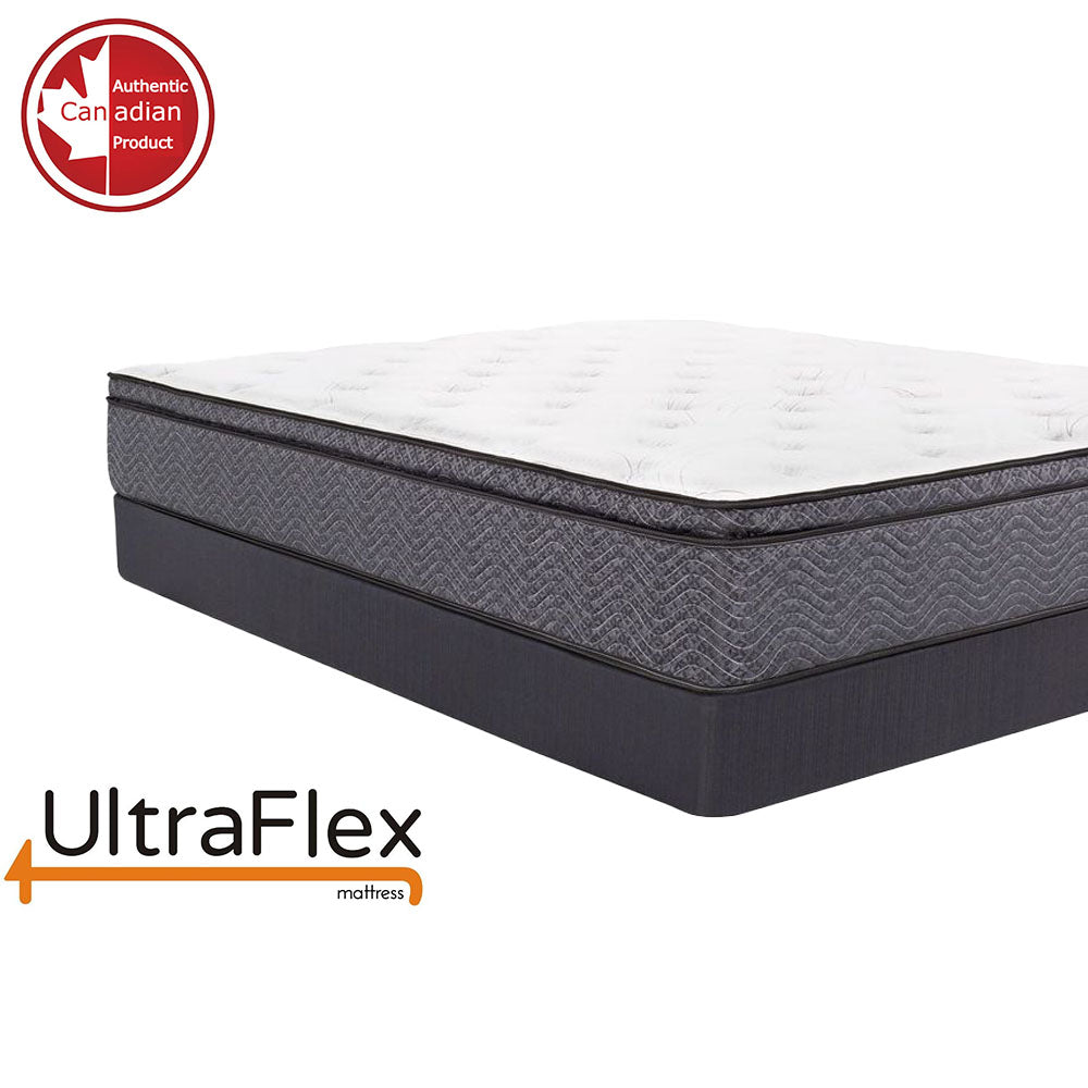 UltraFlex® REVIVE- Hybrid 12” atmungsaktive Pillowtop-Matratze, Wirbelsäulenstütze HD-Federkerne, luxuriöser Komfort hypoallergene Schaumumhüllung, druckentlastende Spulen, umweltfreundliche Matratze (Hergestellt in Kanada)