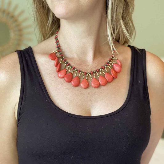 Stone Drop Necklace