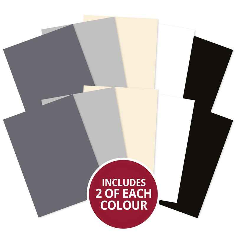 Matt-tastic Adorable Scorable A4 Cardstock x 10 Sheets - Monochromes