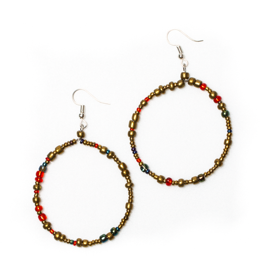 Beaded Hoop Earrings