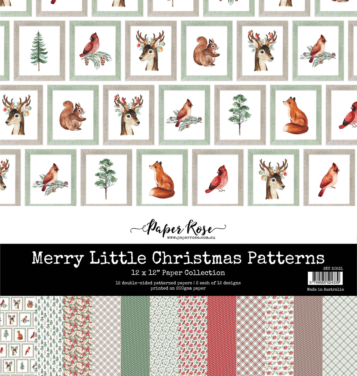 Merry Little Christmas Patterns 12x12 Paper Collection 30531