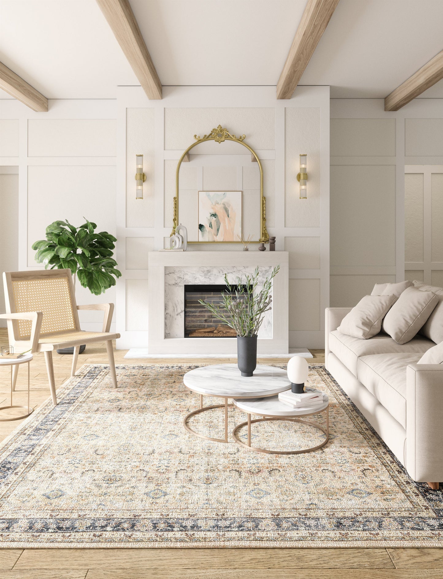 Miriam Gelb Beige Teppich