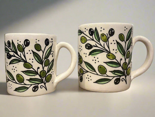 Tasse Handgefertigt Palästina Keramiktasse Olivenharmonie