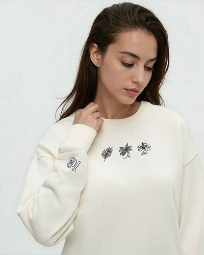 Haiti Embroidery Relaxed Crew