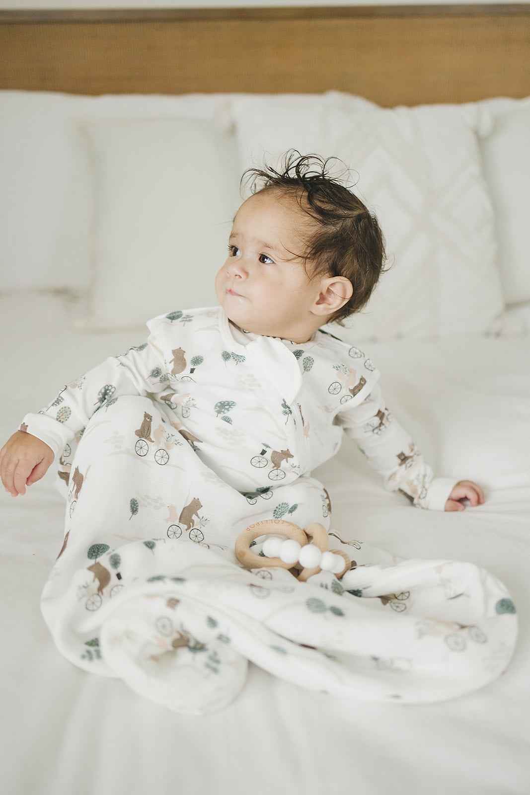 Baby Bamboo Muslin Sleep Sack 0.5 TOG - Bears on Bikes