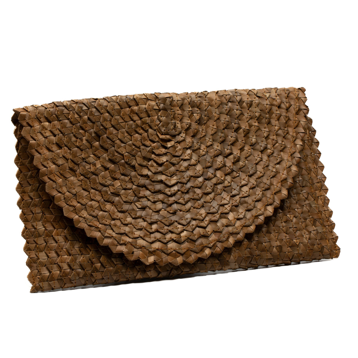 Pandan Leaf Clutch Purse - Brown