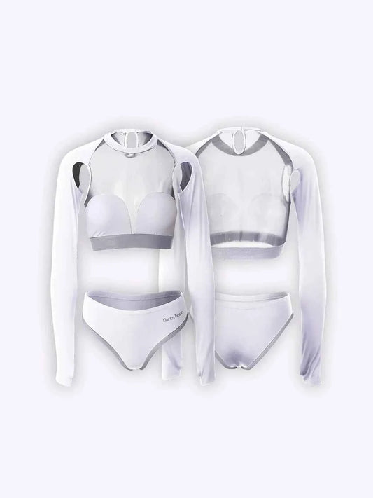 Anime Style The Beluga Whale Long-sleeved Sports Suit Gymnastics Suit Sexy Active Wear