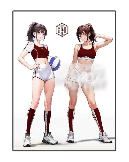 Anime Style 3-Piece Short Gymnastics Uniform Sports Tank Top with Sexy Cutout Shorts