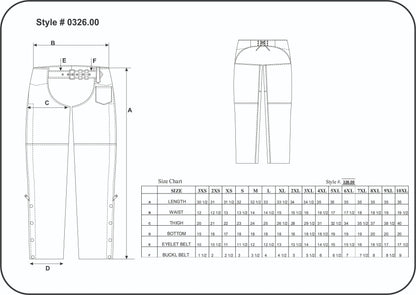 Open Road Heavy Duty Leather Chaps