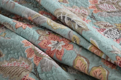 Ophelia 3 Pc Light Weight Quilted Comforter Set - Multiple Options
