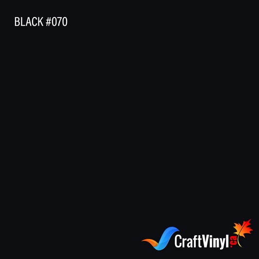 Oracal 651 Glossy Black Vinyl #070 12'' x 5ft