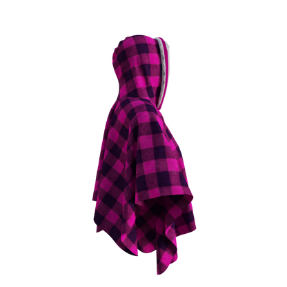 Pook Poncho - Adult Pink Polar Fleece w/ Snap Fastners