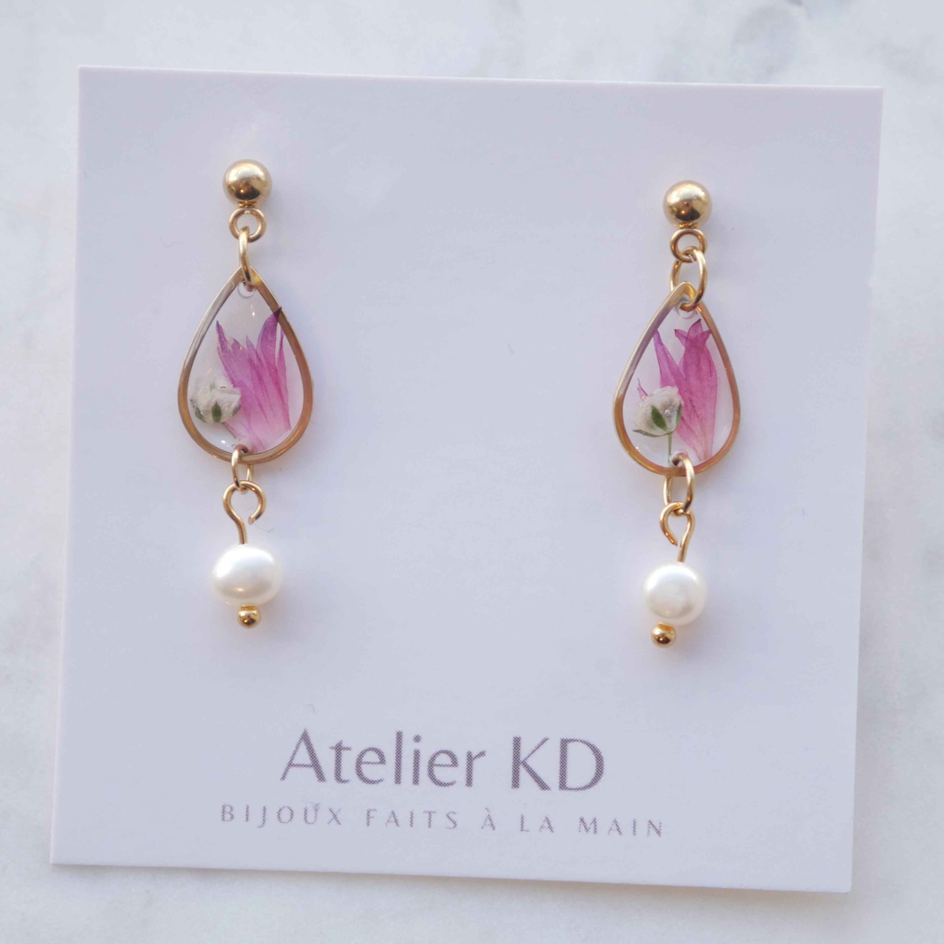Boucles d'oreilles Lucy - Perla - gouttes  (medium 12mm)