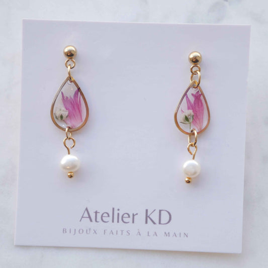Boucles d'oreilles Lucy - Perla - gouttes  (medium 12mm)