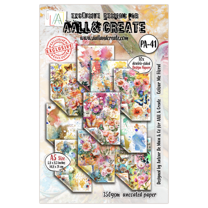 AALL and Create - A5 Design Paper - Colour Me Floral