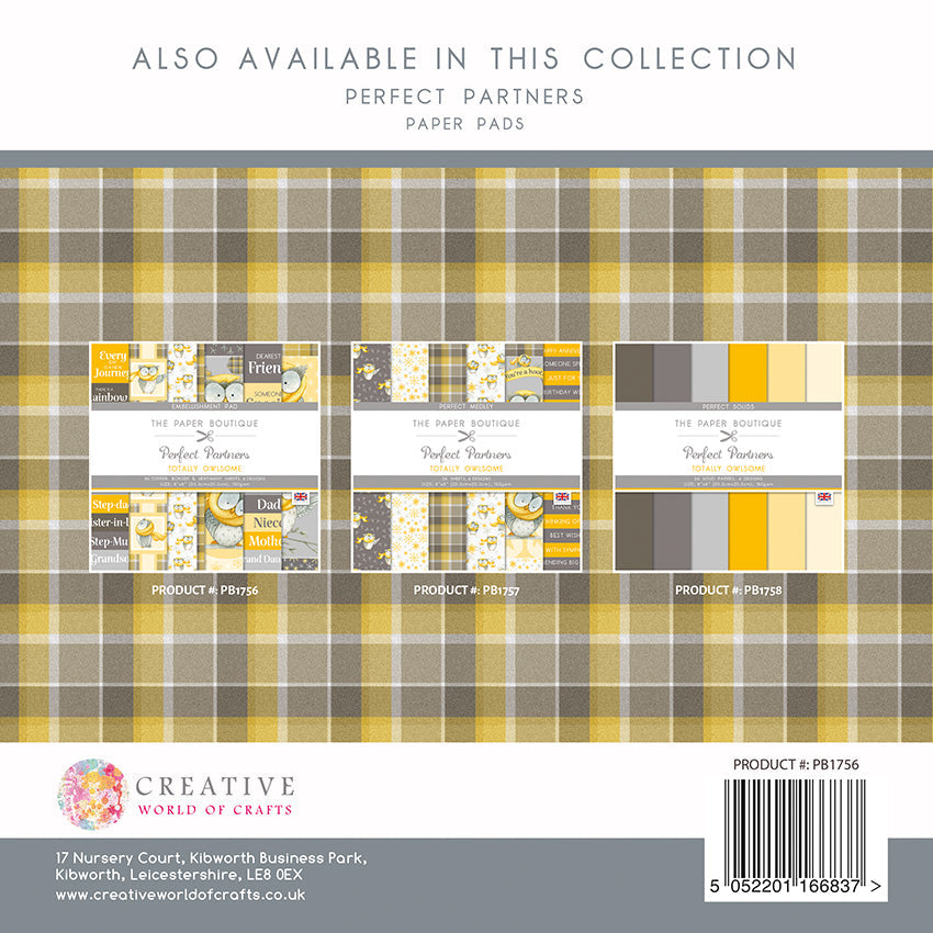 The Paper Boutique Perfect Partners Totally Owlsome 8 in x 8 in Embellishments