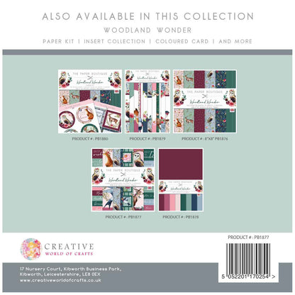 The Paper Boutique Woodland Wonder 8x8 Embellishments Pad