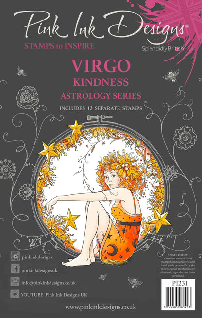 Pink Ink Designs Virgo 6 in x 8 in Clear Stamp Set