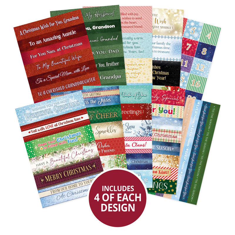 Festive Splendid Sentiments for Square Pocket Pad