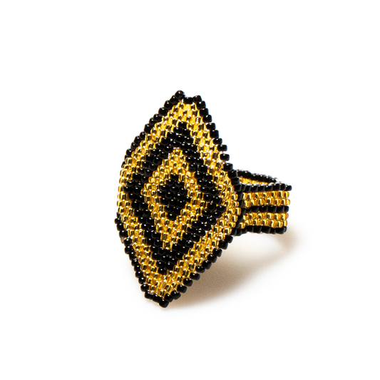 Beaded Aztec Style Ring