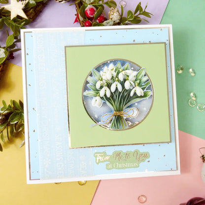 Festive Square Pocket Pad Apertures - Stunning Silver