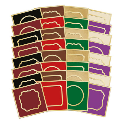 Festive Square Pocket Pad Apertures - Rich Gold