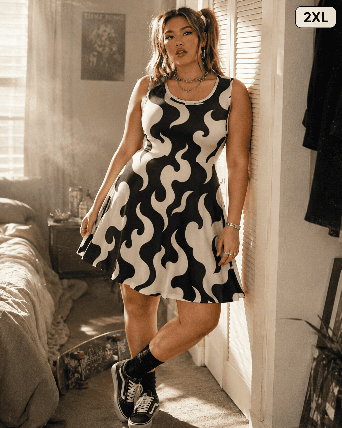Puff Skater Dress
