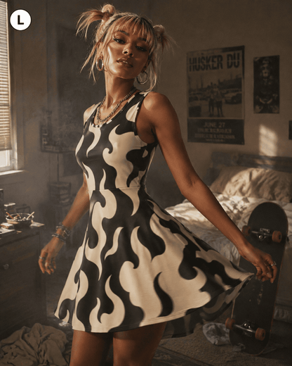 Puff Skater Dress