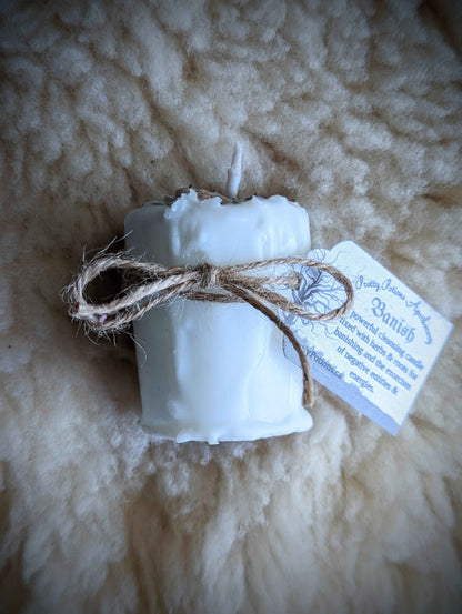 Banish Ritual Herbal Votive Candle