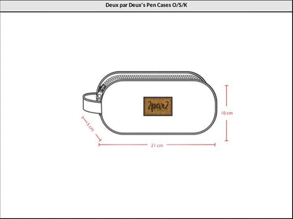 Double Pencil Case Blue And Beige Gradient