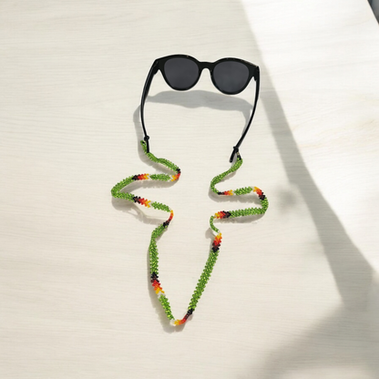 Artisan Handwoven Glasses Chain (Green)