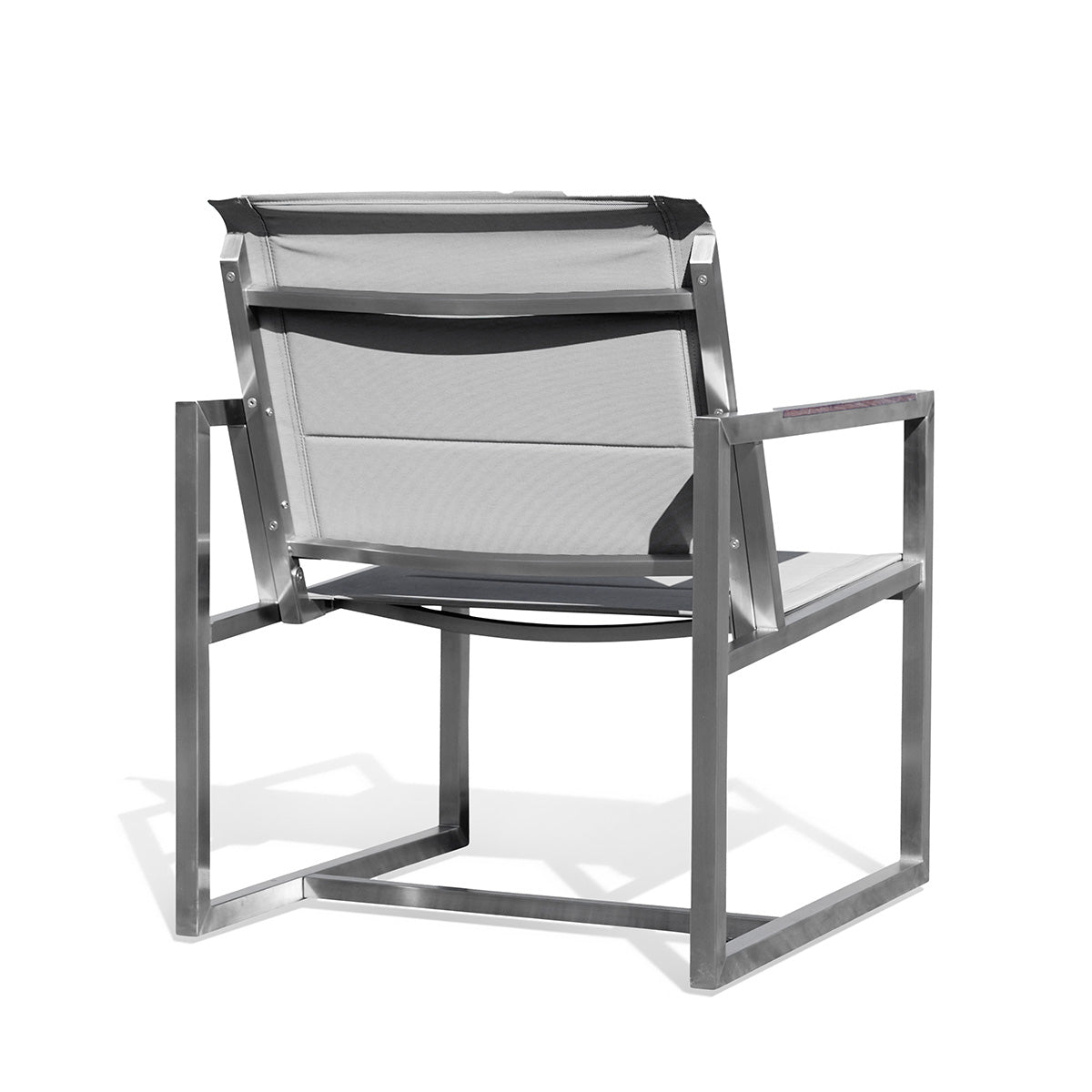 Pine Stainless Steel & Teak Outdoor Sling 2 Chairs Bistro Set - AURABAGS SHOP