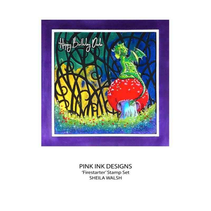 Pink Ink Designs Firestarter 6 in x 8 in Clear Stamp Set