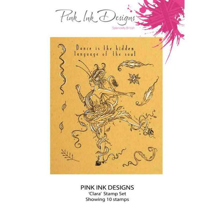 Pink Ink Designs Clara 6 in x 8 in Clear Stamp Set