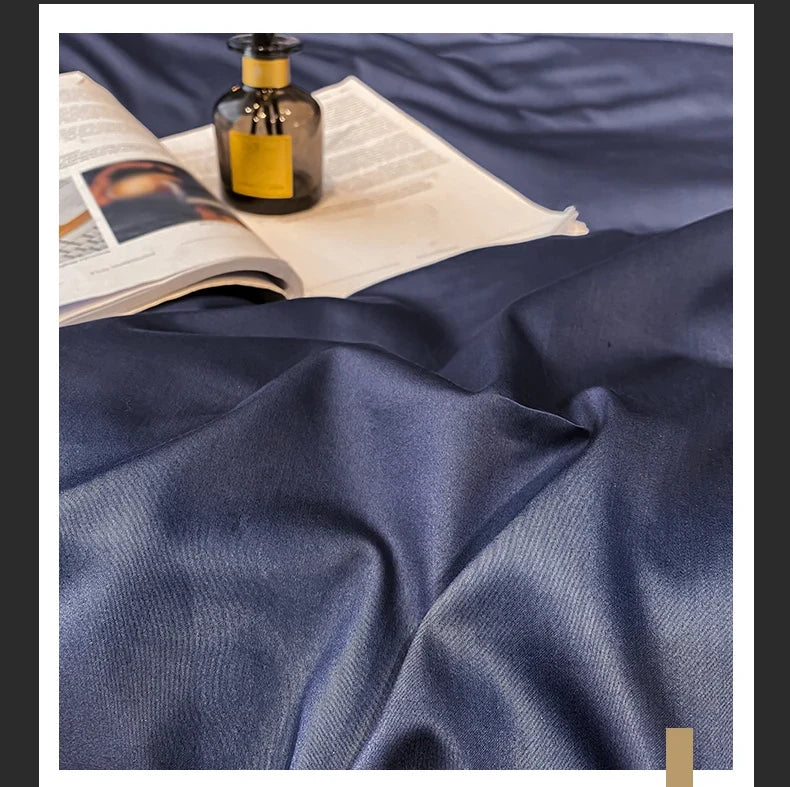 Royal Retreat Fine Gold Embroidered 600 TC Duvet Set - Purple/Dark Grey/White/Steel Blue/Light Grey/Jade Green/Peach Pink/Champagne/Blue/Beige/Aqua Green/Emerald Green
