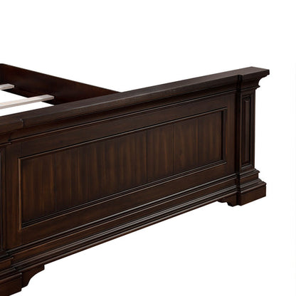 Westwood Upholstered Retro Vintage Wood Bed - Brown