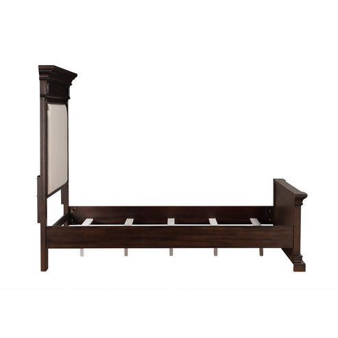 Westwood Upholstered Retro Vintage Wood Bed - Brown