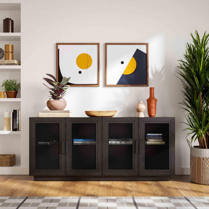 Marais 72" Natural Wood Storage TV Stand/Sideboard - Multiple Colors
