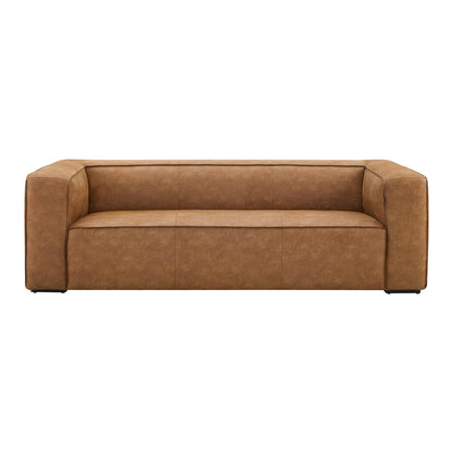 Leo Luxury Faux Leather Sofa - Brown
