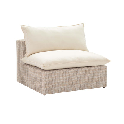 Sunbay 4 Piece Outdoor Natural Wicker Modular Sectional - Beige