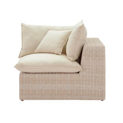 Sunbay 4 Piece Outdoor Natural Wicker Modular Sectional - Beige