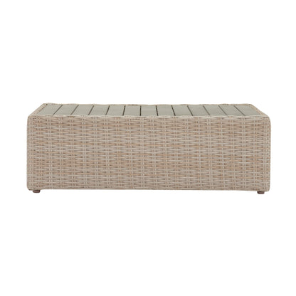 Sunbay Outdoor Natural Wicker Ottoman - Beige