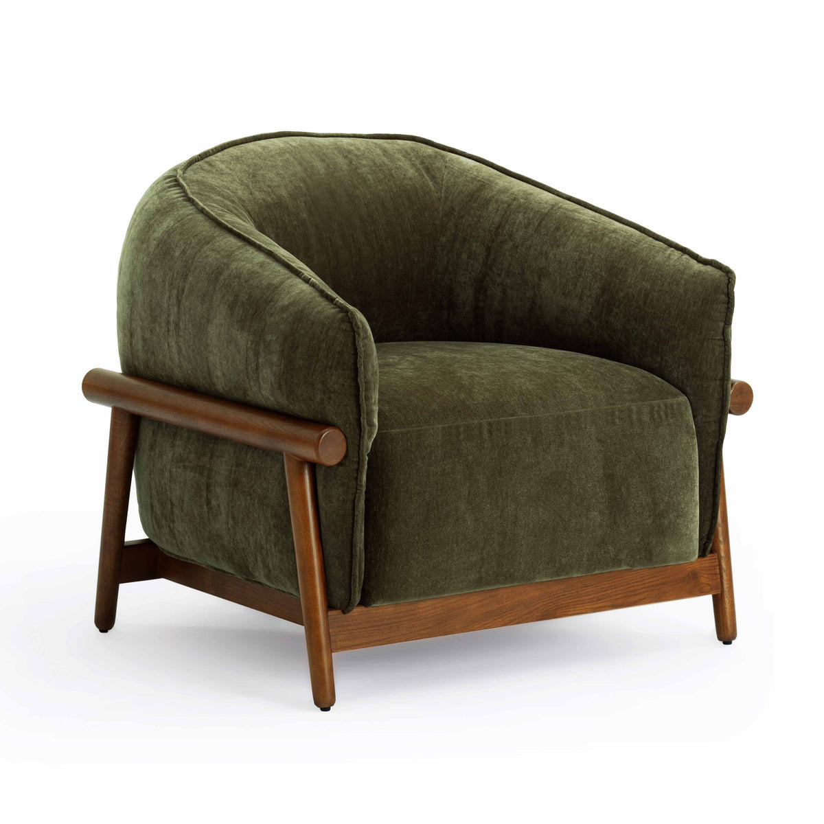 Brian Upcycled Chenille Luxury Accent Chair - Multiple Color Options