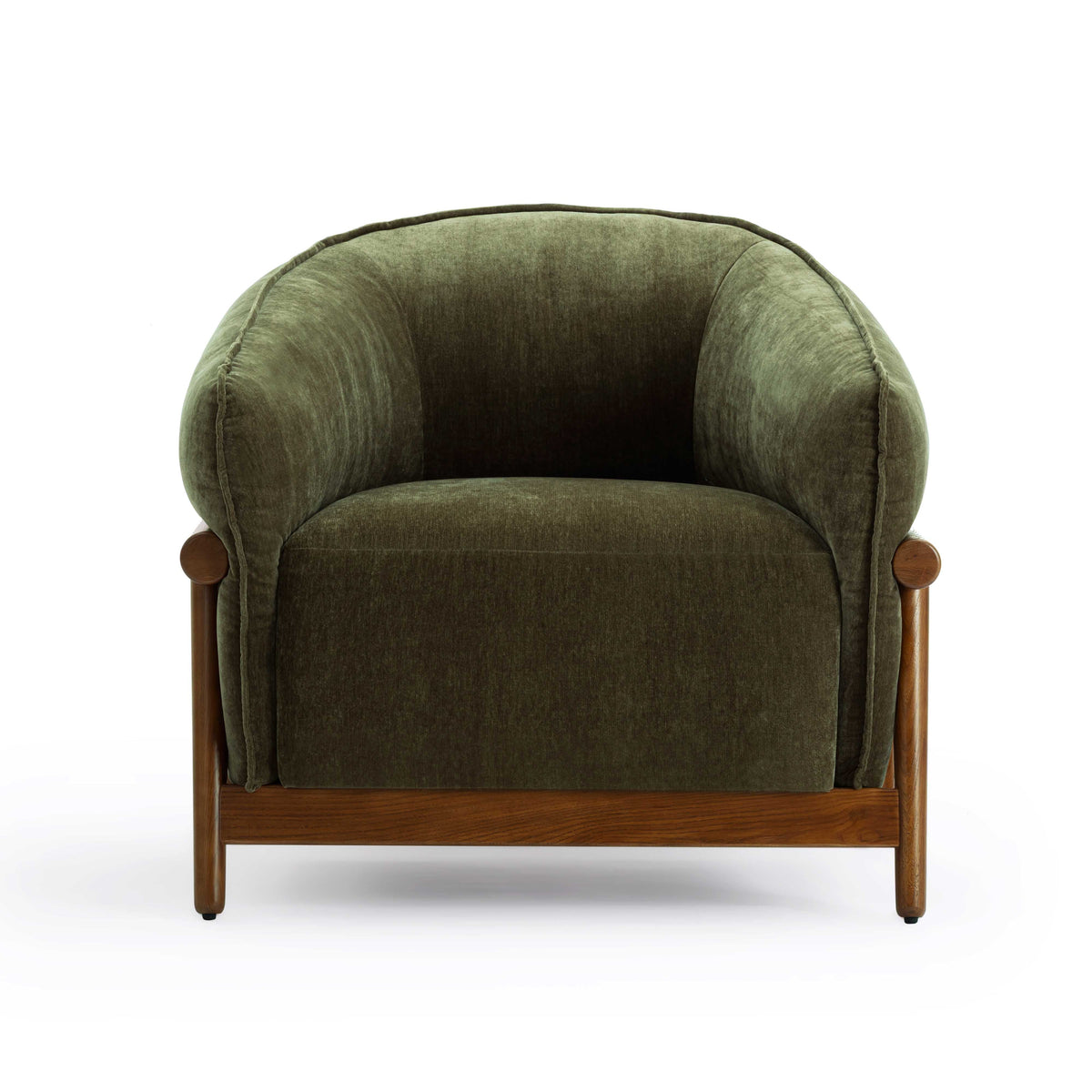 Brian Upcycled Chenille Luxury Accent Chair - Multiple Color Options